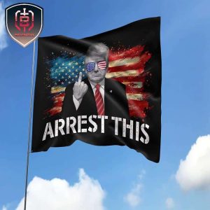 Arrest This Convicted Felon Trump 2024 Flag Retro American 2 Sides Garden House Flag