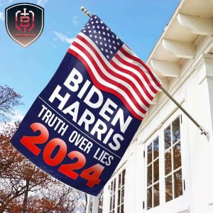 Biden Harris 2024 Election Flag Truth Over Lies Biden 2 Sides Garden House Flag