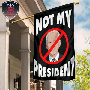 Biden Not My President Flag Anti Biden Flags For Trump Supporters Front Door Decor 2 Sides Garden House Flag