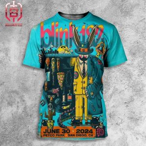 Blink-182 Artwork Poster For Show At Petco Park San Diego CA On June 30th 2024 All Over Print Shirt