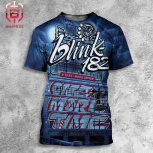 Blink-182 One More Time Tour 2024 Event Merch Poster At Moda Center Portland Oregon On July 13th 2024 All Over Print Shirt