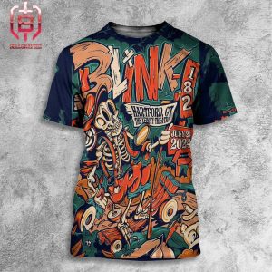 Blink 182 One More Time Tour 2024 Event Poster At The Xfinity Theatre Hartford GT On July 24th 2024 All Over Print Shirt