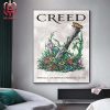 Creed Band Summer Tour Event Poster At Jiffy Lube Live Bristow VA On July 26th 2024 Home Decor Poster Canvas