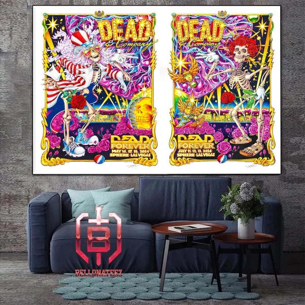 Dead And Company Dead Forever Pop Up Merch Poster Of AJ Mashay At The Sphere Las Vegas NV On May 16 To 18 July 11 To 13 2024 Home Decor Poster Canvas