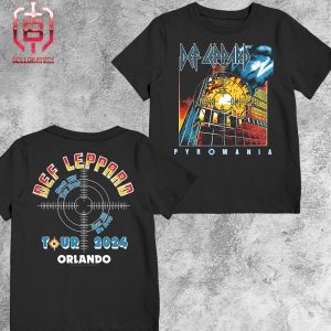 Def Leppard Pyromania The Stadium Summer Tour 2024 Event Tee At Camping World Stadium Orlando FL On July 10th 2024 Two Sides Unisex T-Shirt