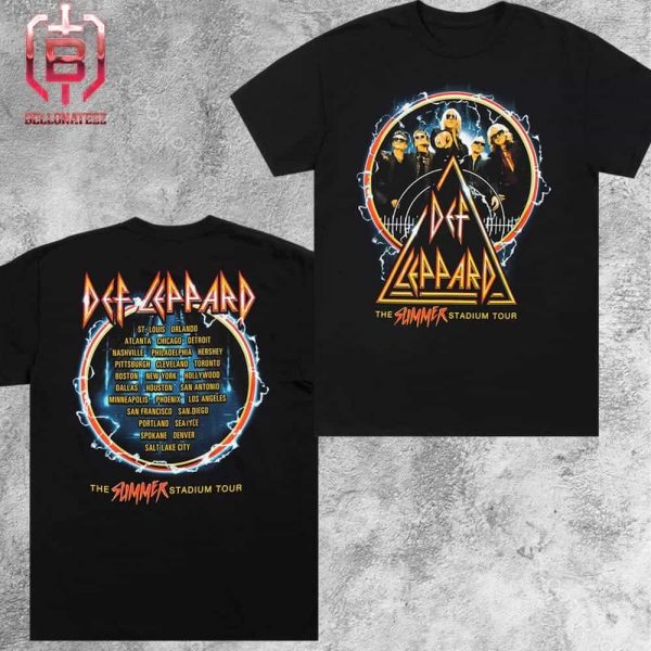 Def Leppard The Summer Stadium Tour 2024 Merchandise Limited Two Sides Unisex T-Shirt