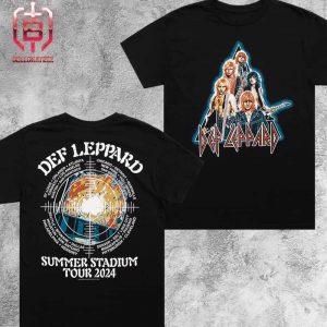 Def Leppard Vintage Jack Summer Stadium Tour 2024 Merchandise Limited Two Sides Unisex T-Shirt