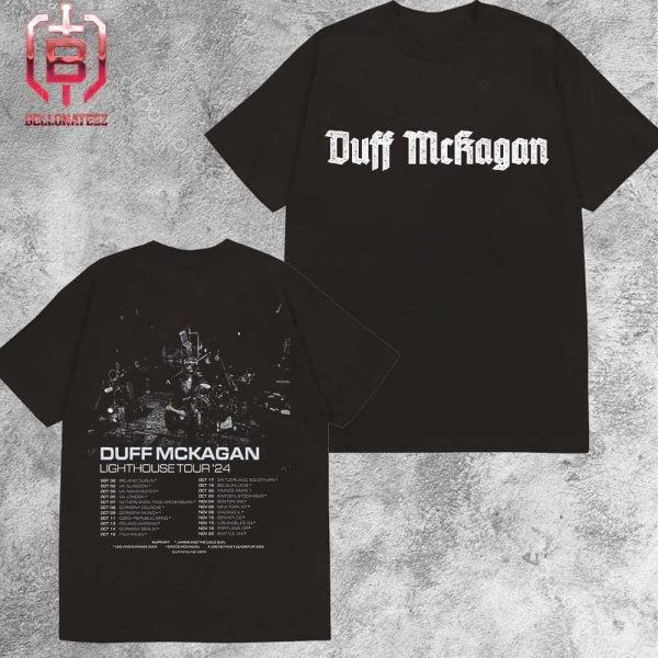 Duff Mckagan Lighthouse Tour 2024 With Special Guest Fear And Lee Ving Start From Sep 30th 2024 Two Sides Unisex T-Shirt