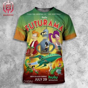 First Poster For Futurama Season 12 Premieres July 29 On Hulu All Over Print Shirt