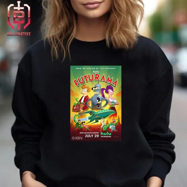 First Poster For Futurama Season 12 Premieres July 29 On Hulu Unisex T-Shirt