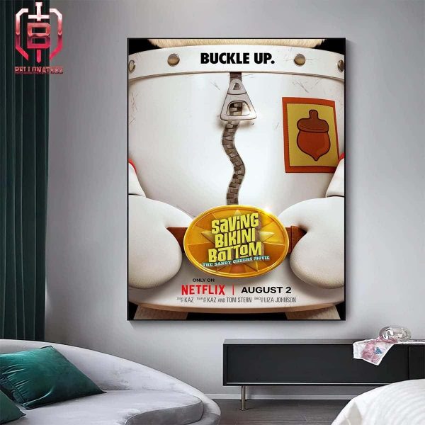 First Posters Of Sandy Cheeks For Saving Bikini Bottom A Sandy Cheeks Movie Releasing August 2 On Netflix Home Decor Poster Canvas