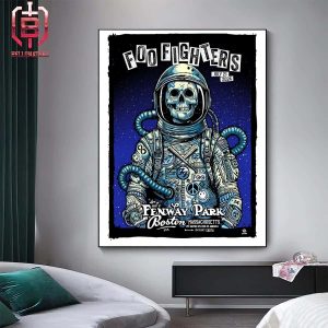 Foo Fighters Everything Or Nothing At All Tour 2024 Merch Limited Event Poster At Fenway Park Boston MA On July 21st 2024 Home Decor Poster Canvas