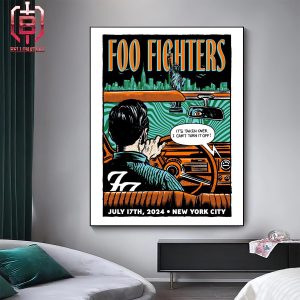 Foo Fighters Merch Limited Poster At Citi Field New York City On July 17th 2024 Home Decor Poster Canvas