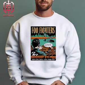 Foo Fighters Merch Limited Poster At Citi Field New York City On July 17th 2024 Unisex T-Shirt