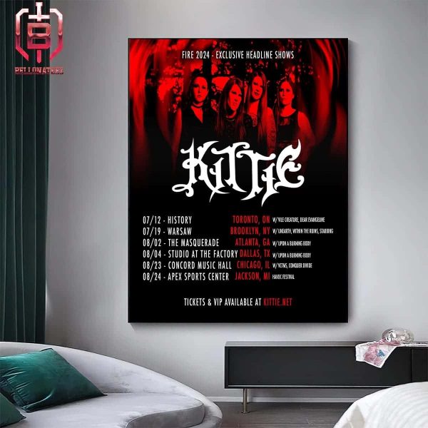 Kitte Fire 2024 Tour Start At Toronto ON On July 12th 2024 Home Decor Poster Canvas