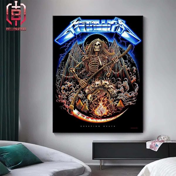 Metallica Creeping Death Merchandise Limited Edition Screen Printed Home Decor Poster Canvas