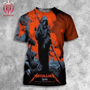 Metallica M72 World Tour Spain Merch Limited Poster At Estadio Civitas Metropolitano Madrid On July 12th And 14th 2024 All Over Print Shirt
