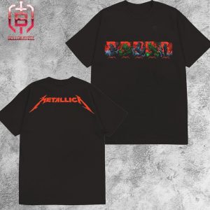 Metallica Merch Artwork Poster Collection Of Ken Taylor In Metallica M72 World Tour In Europe From Germany To Spain With 5 Parts Two Sides Unisex T-Shirt