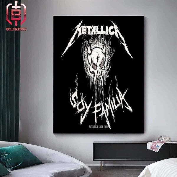 Metallica Original Design By James Hetfield Official Merchandise In Pop Up Shop At Madrid Spain 2024 Home Decor Poster Canvas
