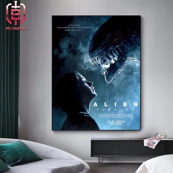 New Official Poster For Alien Romulus In Theaters On August 16 2024 Home Decor Poster Canvas