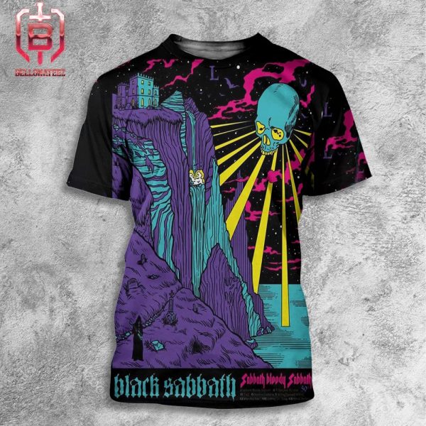 Official Poster For Metal Icon Black Sabbath On July 24th 2024 To Commemorate The  Classic 1973 Album Sabbath Bloody Sabbath All Over Print Shirt