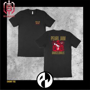 Pearl Jam Dark Matter World Tour Barcelona Event Tee With The Murder Capital At Palau Sant Jordi Barcelona Spain On July 6th 2024 Two Sides Unisex T-Shirt