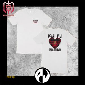 Pearl Jam Dark Matter World Tour Event Tee With The Murder Capital At Palau Sant Jordi Barcelona Spain On July 8th 2024 Two Sides Unisex T-Shirt