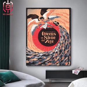 Queens Of The Stone Age Event Merch Poster At Roma Summer Fest On July 4th 2024 Home Decor Poster Canvas