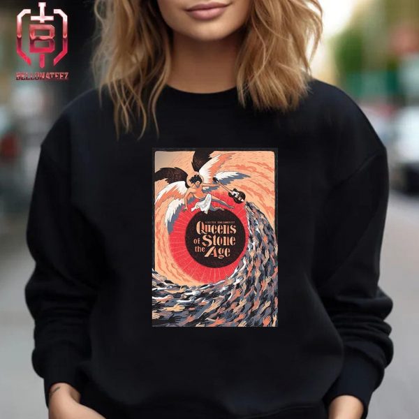 Queens Of The Stone Age Event Merch Poster At Roma Summer Fest On July 4th 2024 Unisex T-Shirt