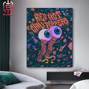 Red Hot Chili Peppers Event Foil Color Print Poster At The Pavilion At Star Lake Burgettstown PA On July 2nd 2024 Home Decor Poster Canvas