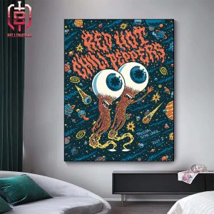 Red Hot Chili Peppers Event Poster At The Pavilion At Star Lake Burgettstown PA On July 2nd 2024 Home Decor Poster Canvas