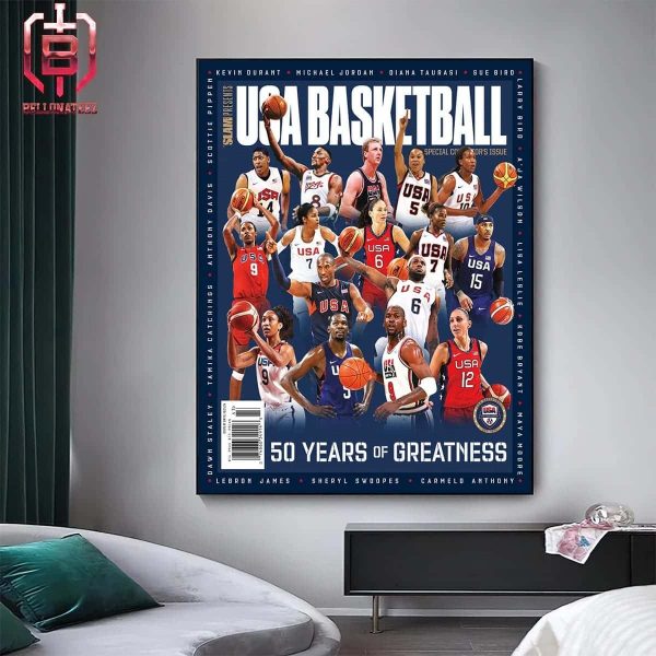 Slam Magazine Presents USA Basketball Special Collector’s Issue 50 Years Of Greatness Home Decor Poster Canvas