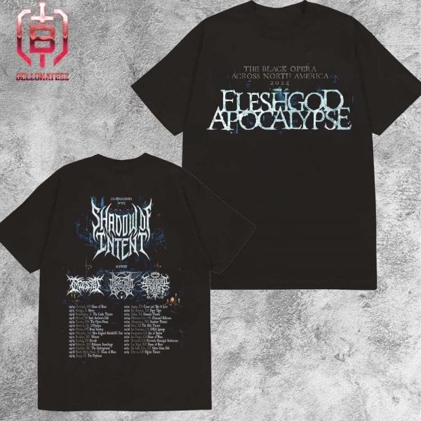 The Black Opera Across North America 2024 Tour Of Fleshgod Apocalypse Co-Headlining With Shadow Of Content Two Sides Unisex T-Shirt
