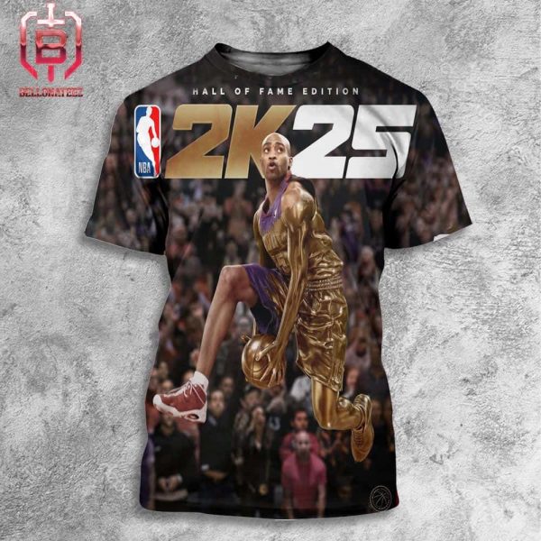Vince Carter Is NBA 2K25 Officially Cover Hall Of Fame Edition All Over Print Shirt