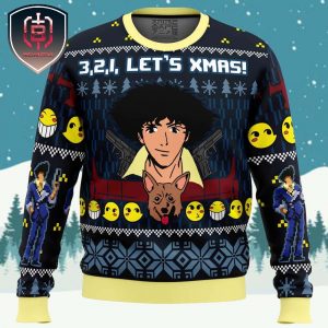 3 2 1 Let?s Xmas Cowboy Bebop Xmas Holiday Gift Ugly Christmas Sweater