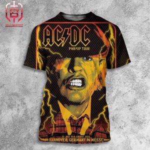 AC DC Power Up Europe Tour 2024 Event Poster At Hannover Germany Messe On 31 July And August 4th 2024 All Over Print Shirt