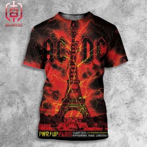 AC DC Power Up Tour At Paris 2024 Merch Event Poster At Hippodrome Paris Longchamp France On August 13th 2024 All Over Print Shirt