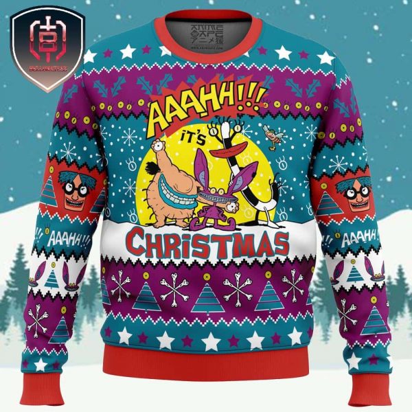 Aaahh Real Monsters Nickelodeon Xmas Holiday Gift Ugly Christmas Sweater