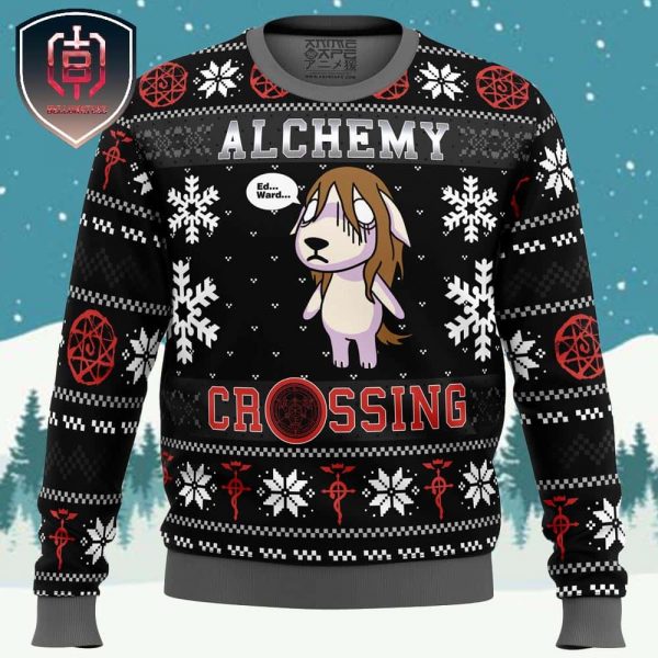 Alchemy Crossing Fullmetal Alchemist Xmas Holiday Gift Ugly Christmas Sweater