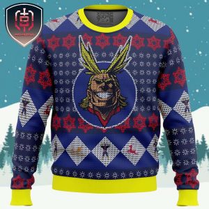 All Might My Hero Academia Xmas Holiday Gift Ugly Christmas Sweater