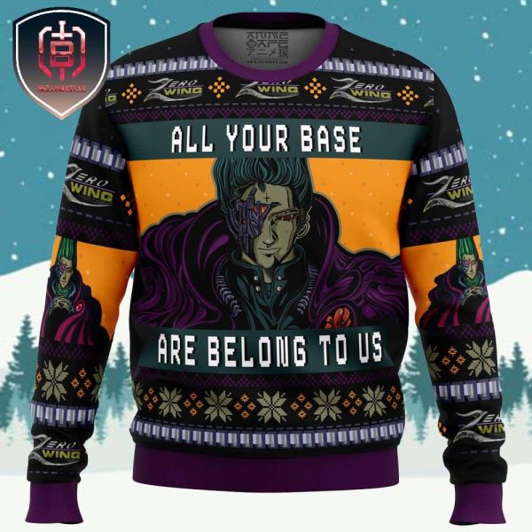 All Your Base Are Belong To Us Zero Wing Xmas Holiday Gift Ugly Christmas Sweater