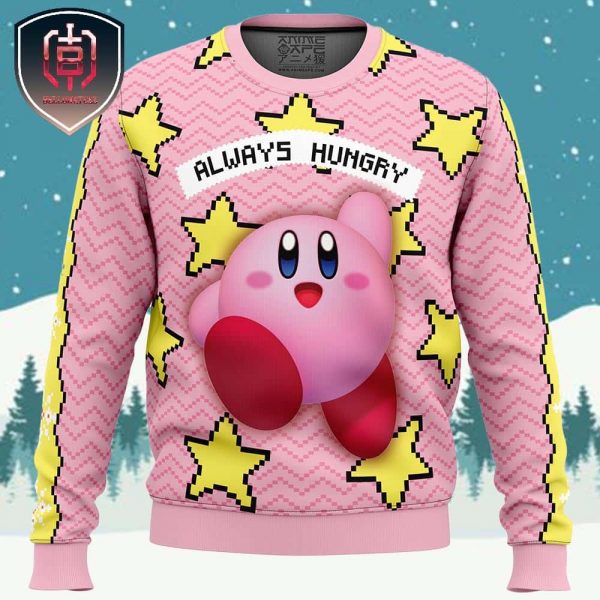 Always Hungry Kirby Xmas Holiday Gift Ugly Christmas Sweater