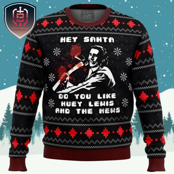 American Santa American Psycho Xmas Holiday Gift Ugly Christmas Sweater