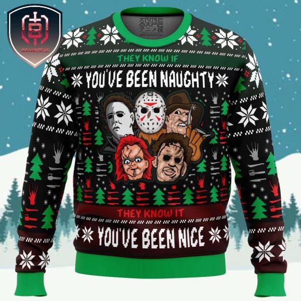 An Ugly Slasher Horror Movie Xmas Holiday Gift Ugly Christmas Sweater