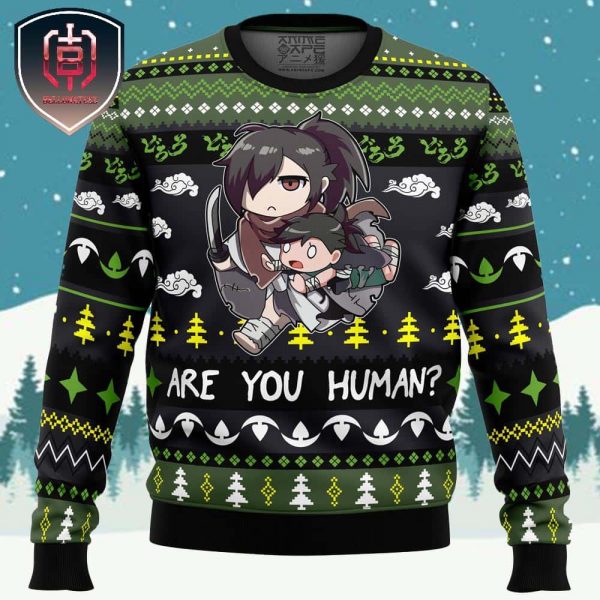 Are You Human Dororo Xmas Holiday Gift Ugly Christmas Sweater