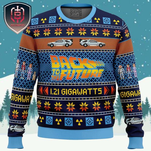 Back To The Future Xmas Holiday Gift Ugly Christmas Sweater