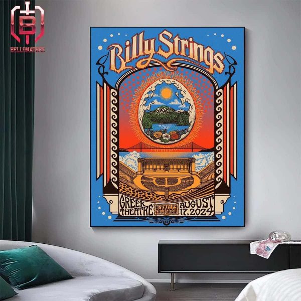 Billy String Summer Tour 2024 Event Poster At Greek Theatre On August 17th 2024 Home Decor Poster Canvas