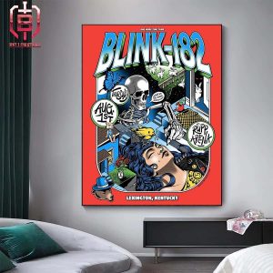 Blink 182 One More Time Tour 2024 Event Poster At Rupp Arena Lexington Kentucky On August 1st 2024 Home Decor Poster Canvas