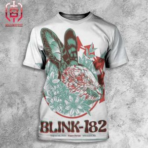 Blink-182 One More Time Tour 2024 Merch Event Poster At Fiserv Forum Milwaukee WI On August 7th 2024 All Over Print Shirt