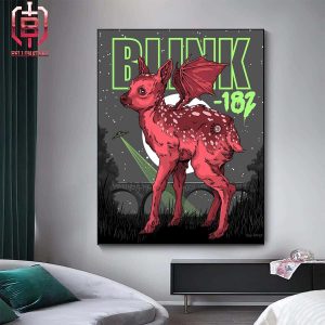 Blink-182 One More Time Tour 2024 Merch Event PosterAt Fiserv Forum Milwaukee WI On August 6th 2024 Home Decor Poster Canvas